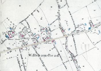 The western part of Cotton End Road in 1883